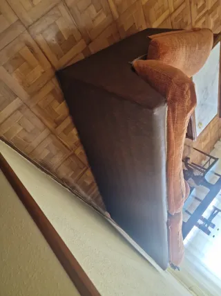 Sofá modular naranja tela