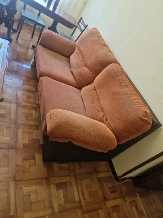 Sofá modular naranja tela