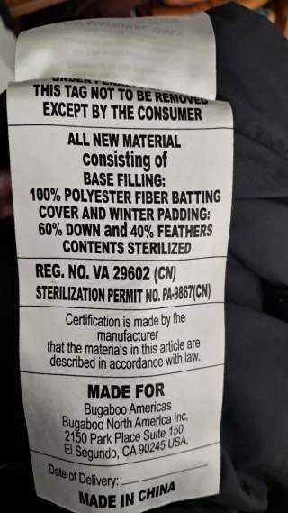 Saco invierno Bugaboo negro