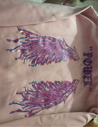 Sudadera rosa con estampado POWER