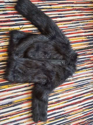 Abrigo pelo sintético Formula Joven 38 negro