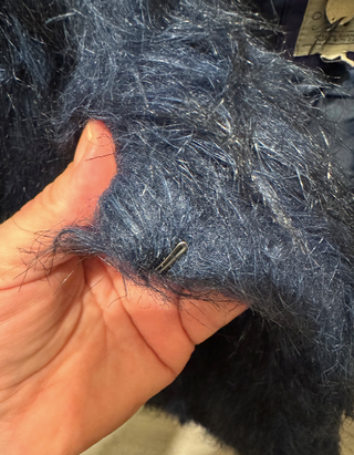 Chaqueta peluda Bershka azul Talla L