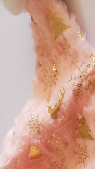 2 Cappelli Natalizi Rosa con Peluche Bianco