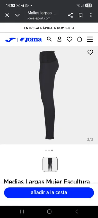 Mallas Joma Mujer Talla M Negras sin estrenar