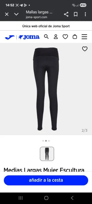 Mallas Joma Mujer Talla M Negras sin estrenar