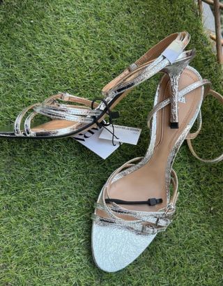 Sandalias plateadas T.39