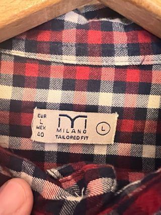 Camisa Milano cuadros azul y rojo