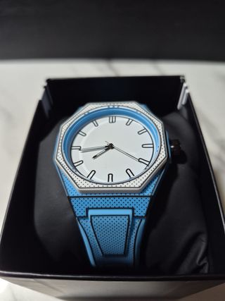 Reloj 2D 44mm Blanco y Azul