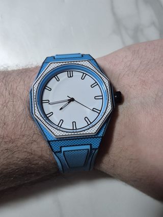 Reloj 2D 44mm Blanco y Azul