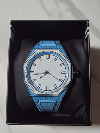 Reloj 2D 44mm Blanco y Azul
