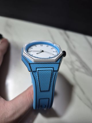 Reloj 2D 44mm Blanco y Azul