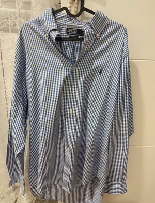 Camisa Polo Ralph Lauren cuadros azul talla M