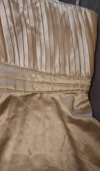 Abito elegante oro con strass