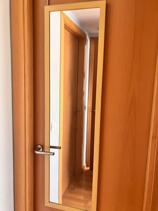 Specchio a figura intera in legno e vetro