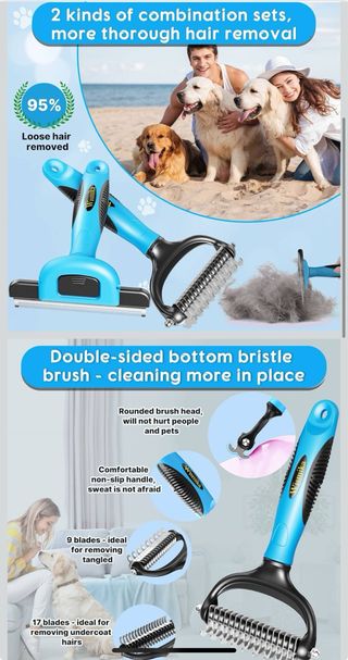 Cepillo Perro & Cepillo Gatos,Autolimpiante Cepillos de Aseo Para Mascotas