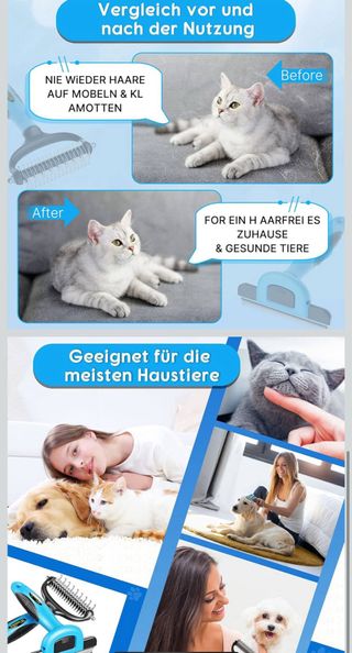 Cepillo Perro & Cepillo Gatos,Autolimpiante Cepillos de Aseo Para Mascotas