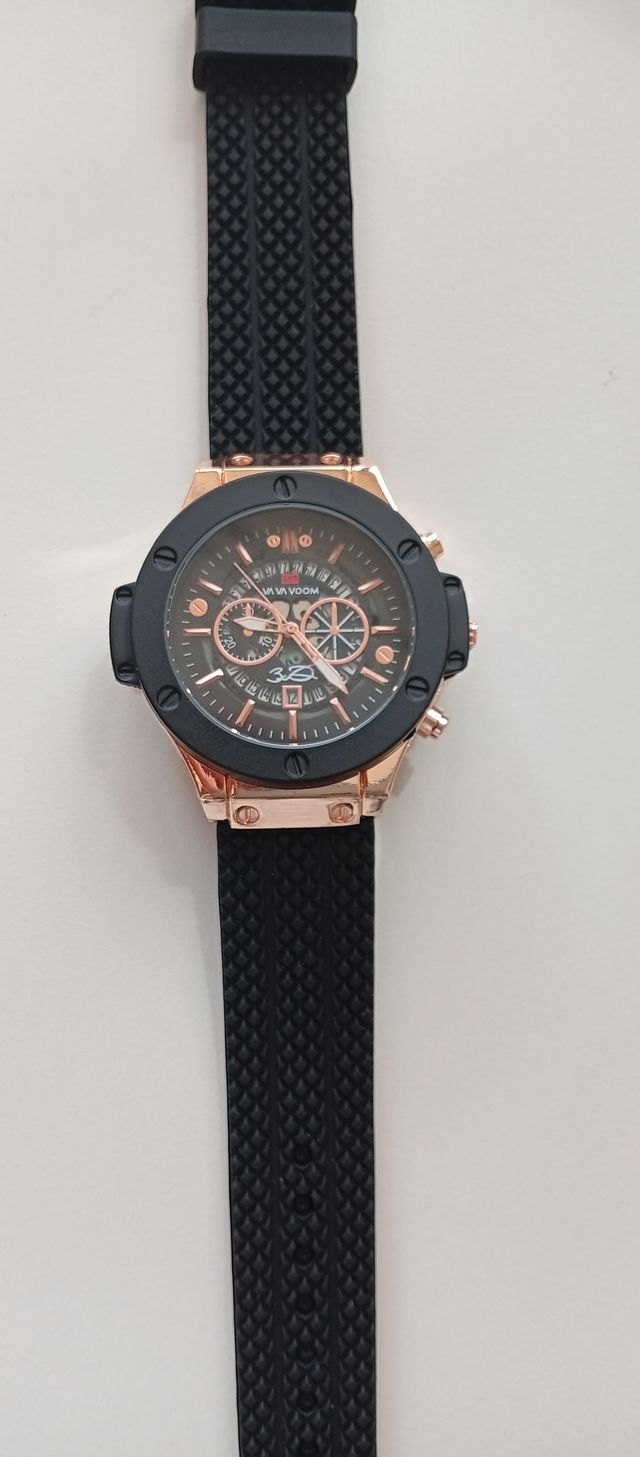 Relógio tipo Big Bang 44 mm - ouro rosé