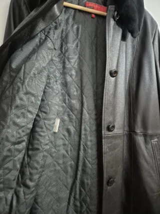 Cazadora Piel Negra Mujer Talla 2XX