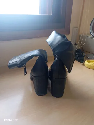 Botín tacón ancho dos posiciones