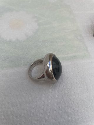 Anillo de Plata Luxenter Piedra Oscura
