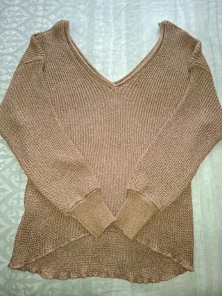 Jersey Zara Marrón Dorado Talla S