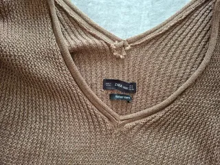 Jersey Zara Marrón Dorado Talla S