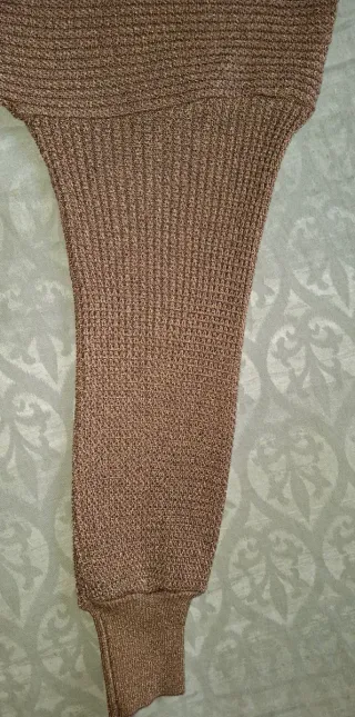 Jersey Zara Marrón Dorado Talla S