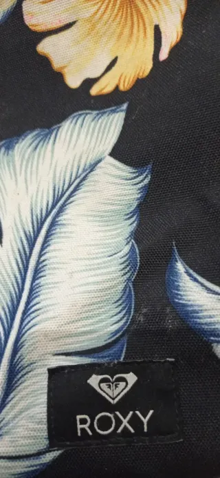 Mochila Roxy Estampada Floral Negra