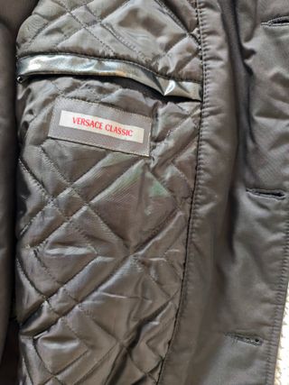 Chaquetón Versace Negra Hombre Diseño