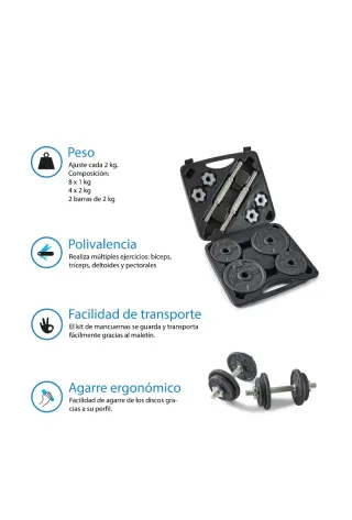 Kit mancuernas 20 kg musculación Corength