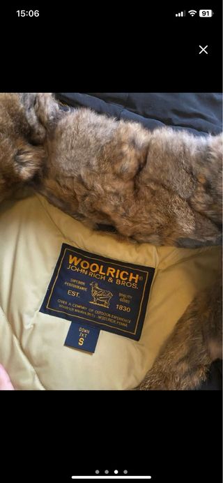 Woolrich donna con pelliccia nero