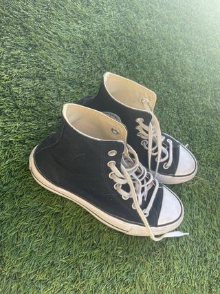 Bambas Converse Negras con plataforma Talla 36.5
