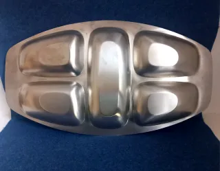 Vassoio Alessi in metallo argentato