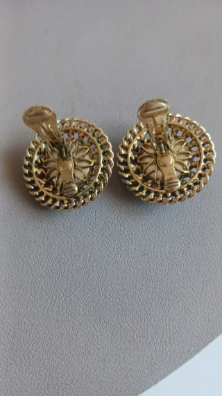 Pendientes Vintage Chanel Perla Dorados