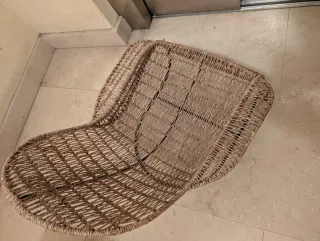 Dondola Infantile in Rattan Beige/Marrone