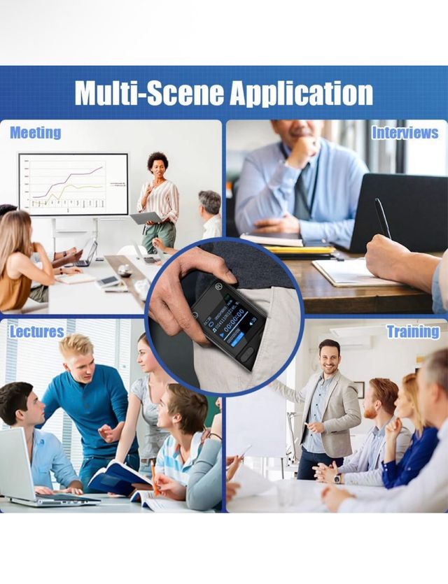 Registratore Vocale Digitale Nero