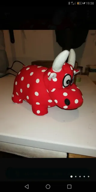 Peluche Vaca Roja Lunares Blancos