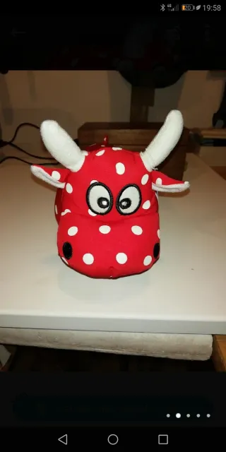 Peluche Vaca Roja Lunares Blancos