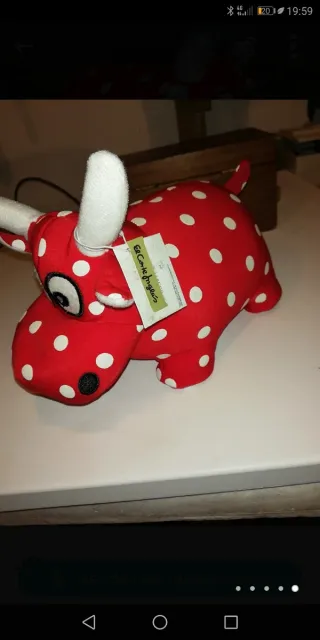Peluche Vaca Roja Lunares Blancos