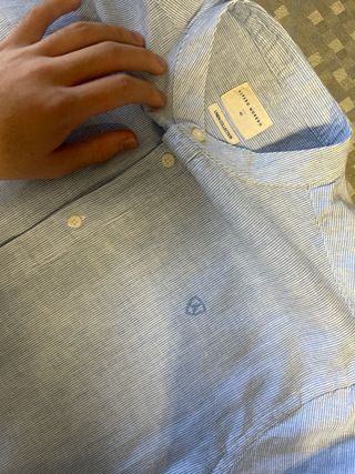 Camisa Polera Alvaro Moreno Rayas Azul y Blanco