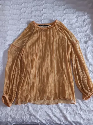 Camisa Zara naranja talla M