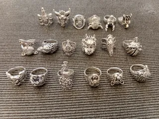 Anillos de Acero con Diseños Animales