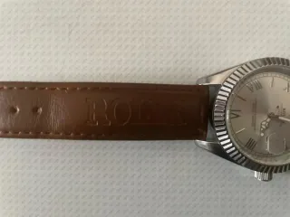 Reloj Hombre Correa Marrón y Plata