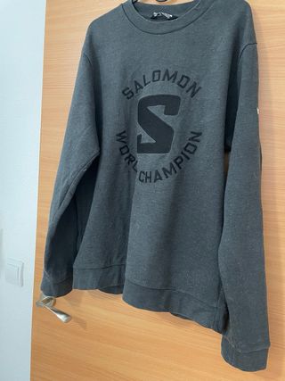 Sudadera Salomon Talla S Hombre Gris