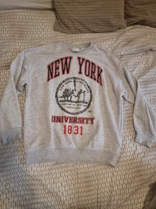 Sudadera New York University Gris