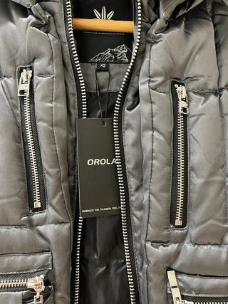 Plumífero Orolay plateado talla M