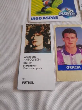 Lote 6 cromos fútbol y ciclismo