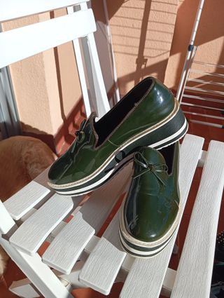 Zapatos Oxford Verdes Charol