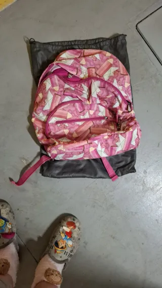 Mochila Tous rosa y gris