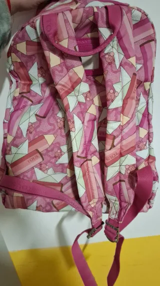 Mochila Tous rosa y gris